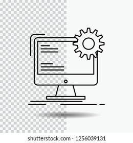 Internet, layout, page, site, static Line Icon on Transparent Background. Black Icon Vector Illustration