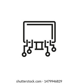 Internet learning vector line icon. Modern technologies, studying, online. Vector illustration can be used for topics like education, qualification, HR
