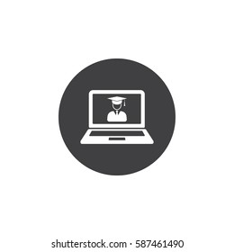 Internet learning virtual education icon