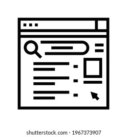 internet leisure line icon vector.  isolated contour symbol black illustration