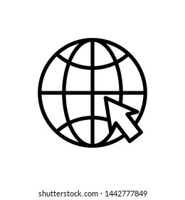 Internet line art icon vector for apps and websites