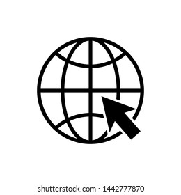 Internet line art icon vector for apps and websites