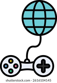 Internet Line Filled Vector Icon Design