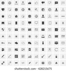 Internet line and full icons set, outline and solid vector symbol collection, linear pictogram pack isolated on white for web and mobile, pixel perfect logo illustration