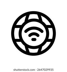 internet line icon. Clean and minimalist vector icon for websites, mobile apps, presentations, and logos. Fully scalable and customizable for any project.