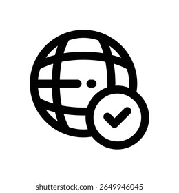 Icono de línea de Internet. Icono de Vector limpio y minimalista para Sitios web, App móviles, presentaciones y logotipos. Totalmente escalable y personalizable para cualquier proyecto.