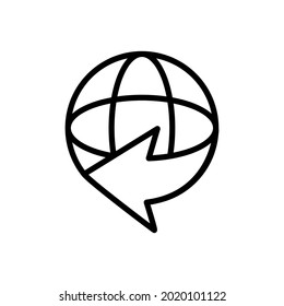 plantilla vectorial de diseño de iconos de línea de Internet