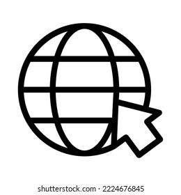internet line icon illustration vector graphic