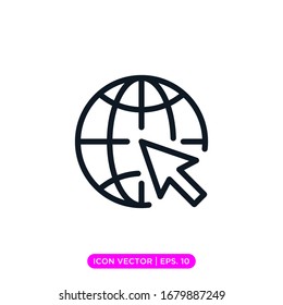 Internet line icon vector design