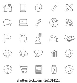 Internet line icons.Set 2.Vector