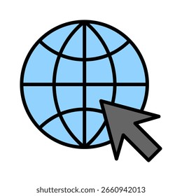 Internet lineal color icon vector illustration