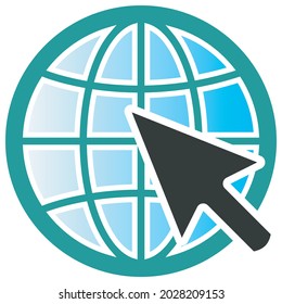 Internet-Link-Symbol. Gehen Sie zu URL-Zeichen - einfaches flaches Design, Vektorgrafik