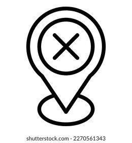 Internet location icon outline vector. Lost connection. Socket site