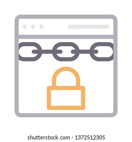 internet lock color line