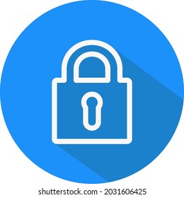 Internet lock, illustration, vector, on a white background.