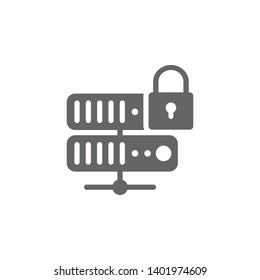 Internet lock, internet protection, internet safety, network, server security icon