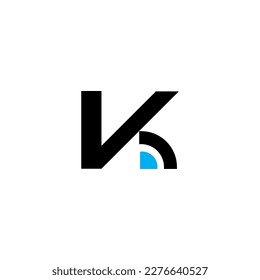 Internet logo design vector wireless network symbol icon, Letter K