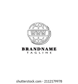 diseño de icono de logotipo de Internet plantilla de diseño vector moderno lindo