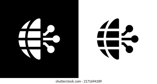 Internet logo. Icon network, provider, optical cable