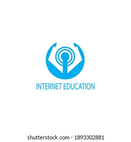 internet logo illustration signal vector abstract pen circle design