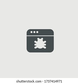 Internet malware virus vector icon illustration sign
