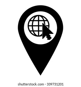 Internet - map pointer vector icon