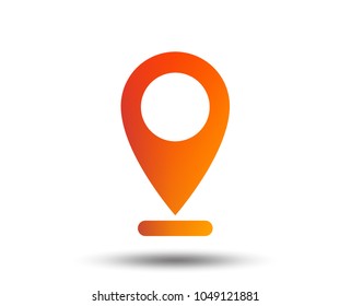 Internet mark icon. Navigation pointer symbol. Position marker sign. Blurred gradient design element. Vivid graphic flat icon. Vector