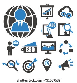internet market icon set