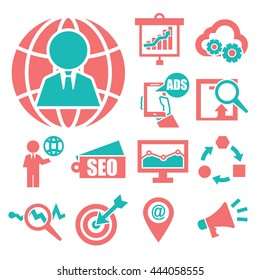 internet market icon set