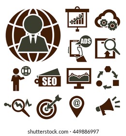 internet market icon set
