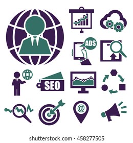 internet market icon set
