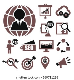 internet market icon set