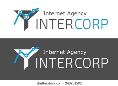 Internet marketing agency logo with chart