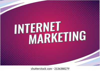 internet marketing concept vector illustration with red lines modern futuristic 3d style for landing page template ui web mobile app poster banner flyer background gift card coupon label wallpaper