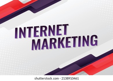 internet marketing concept vector illustration with red lines modern futuristic 3d style for landing page template ui web mobile app poster banner flyer background gift card coupon label wallpaper