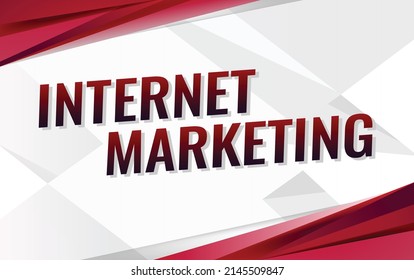 Internet-Marketing-Konzept Vektorgrafik mit roten Linien moderner futuristischer 3D-Stil für Landing-Page-Vorlage in Web-Mobile App Poster Banner-Hintergrund Geschenkkartenhintergrund