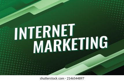 concepto de marketing por internet ilustración vectorial con líneas verdes estilo moderno futurista 3d para la plantilla de la página de aterrizaje ui aplicación móvil afiche pancarta volante fondo tarjeta de regalo etiqueta de cupón papel tapiz