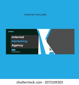 Internet marketing facebook cover page template 