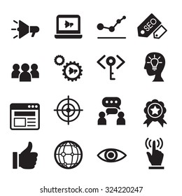 Internet marketing icon set