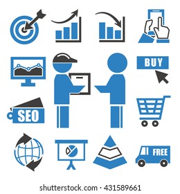 internet marketing icon set