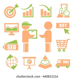 internet marketing icon set