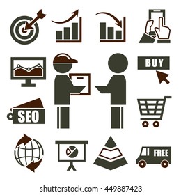 internet marketing icon set