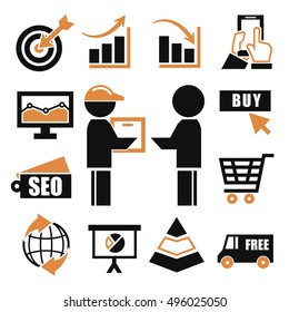 internet marketing icon set