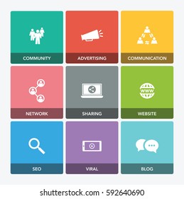 INTERNET MARKETING ICON SET