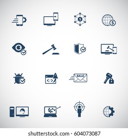 Internet marketing icon set
