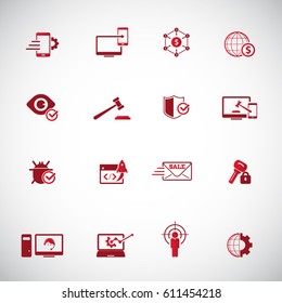 Internet marketing icon set