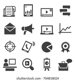 Internet and marketing icon set