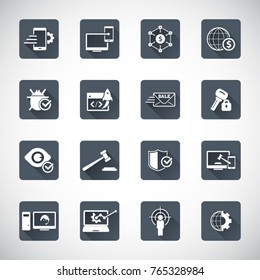Internet marketing icon set 