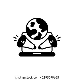 Icono de Marketing de Internet en vector. Logotipo