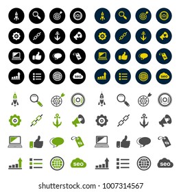 Internet marketing icons - SEO - Search engine optimization 